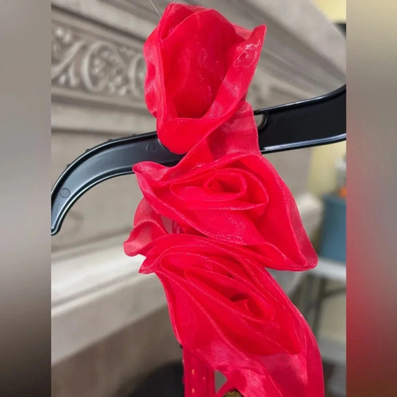 Black Red Gold Sequined Halloween Cheerleader Costume Size Medium Adult - Picture 3 of 12